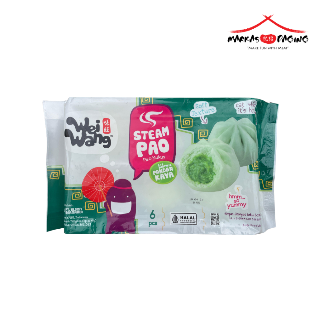 

Weiwang STEAM PAO PANDAN KAYA 6pcs