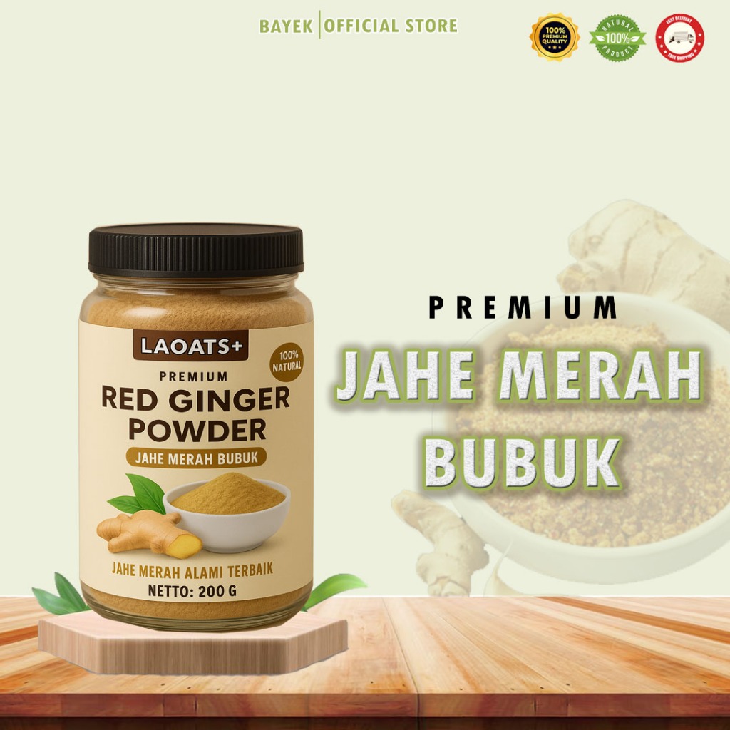 

Bubuk Jahe Merah Premium 200g Laoats