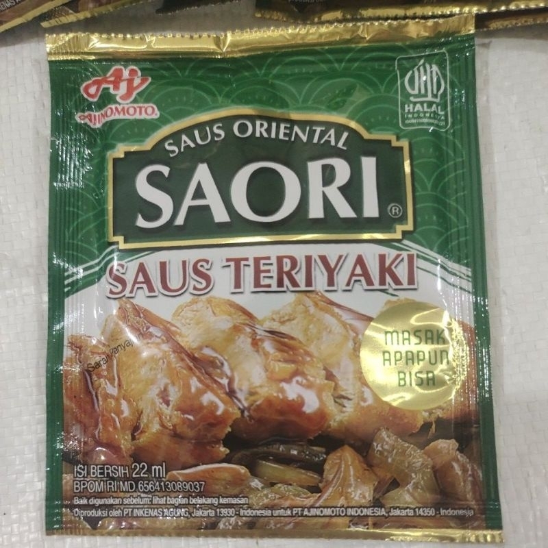 

Saori Saus Teriyaki 1pak isi 10scht
