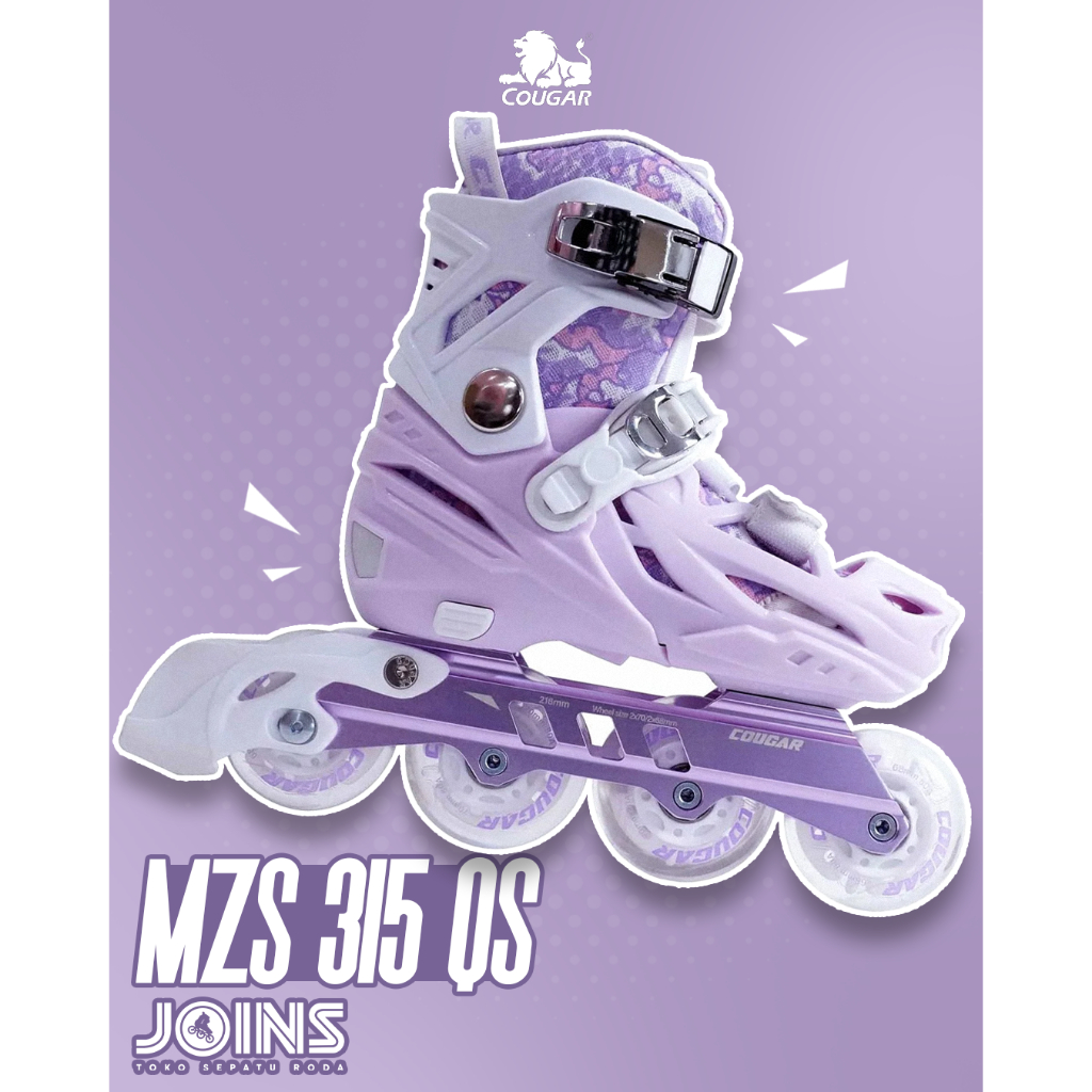 SEPATU RODA ANAK COUGAR MZS315QS PURPLE