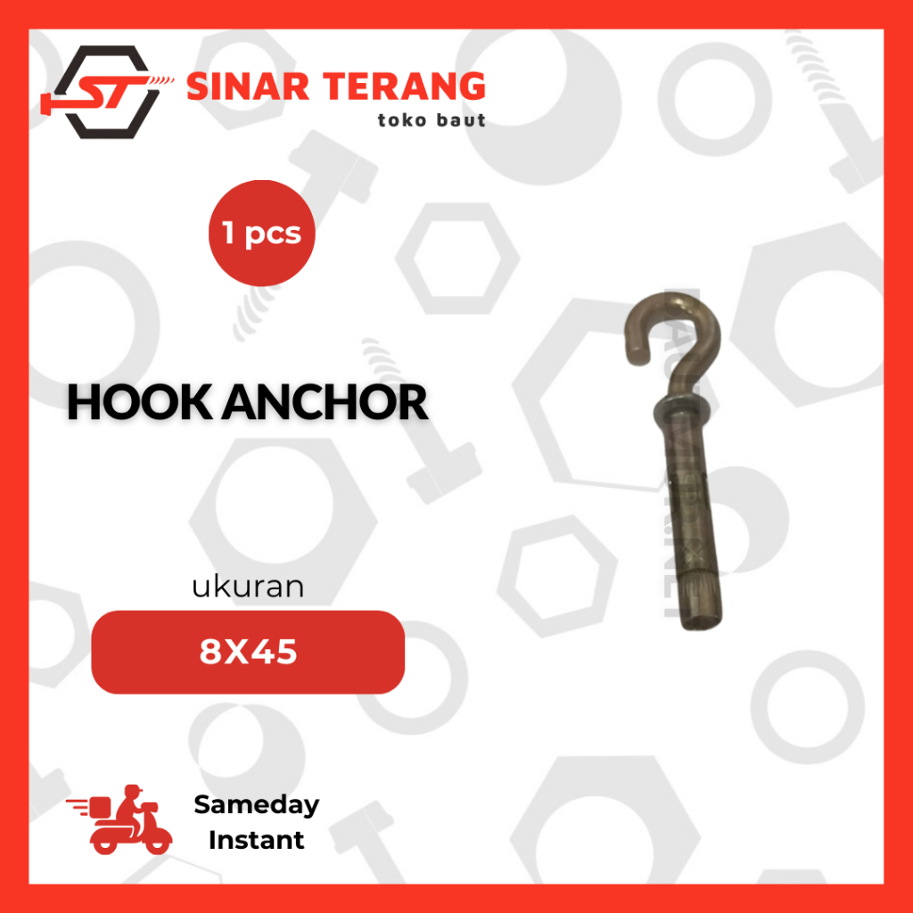 Hook Anchor Bolt 8x45 - Dynabolt Gantungan