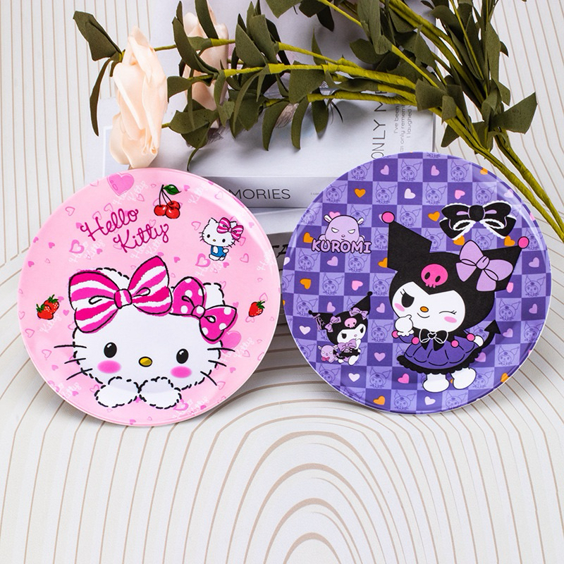 ORIGINAL Piring Melamin Ceper Melody Kuromi Cinnamoroll Spiderman Diameter 20cm Piring Snack Anak