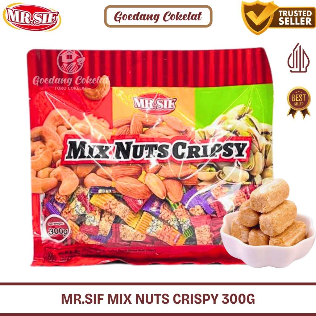

MR.SIF Mix Nuts Crispy Permen Kacang Teng-Teng Ting-Ting 300g