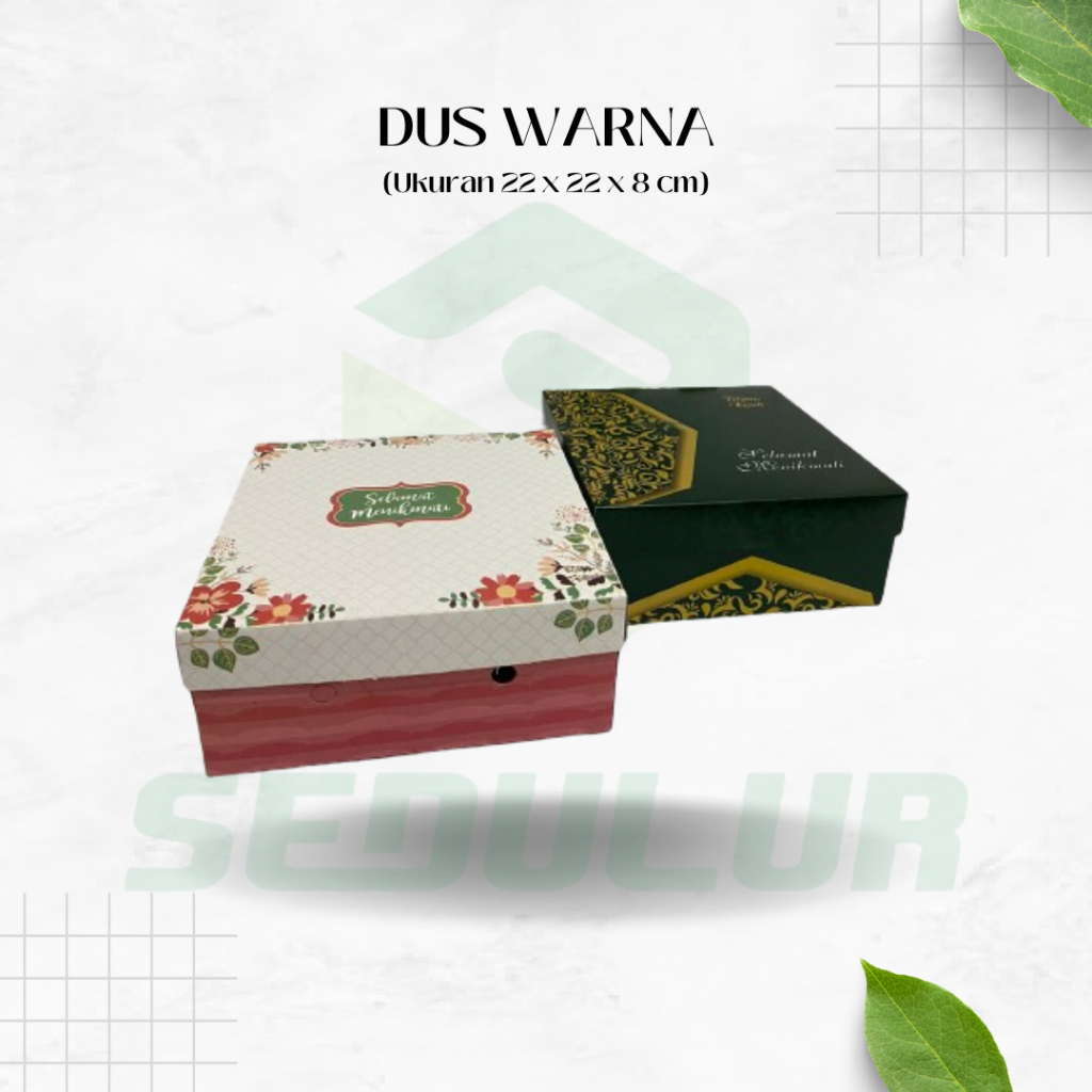 

DUS WARNA MOTIF UKURAN 22 X 22 X 8 CM