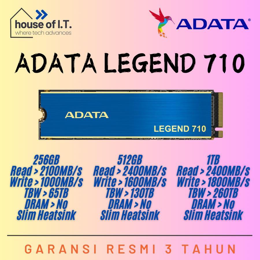 ADATA LEGEND 710 256GB - SSD ADATA LEGEND 710 512GB - ADATA LEGEND 710 1TB - SSD NVMe 512GB