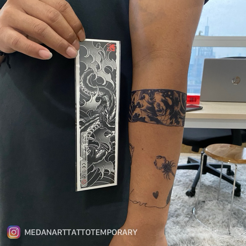 MEDAN Tatto temporer Motif gelang Tahan 15 hari semi permanen temporary