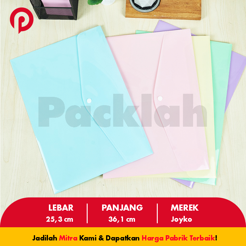 Folder Dokumen / Map / Data bag F4 Joyko Pastel Color (PackLah)