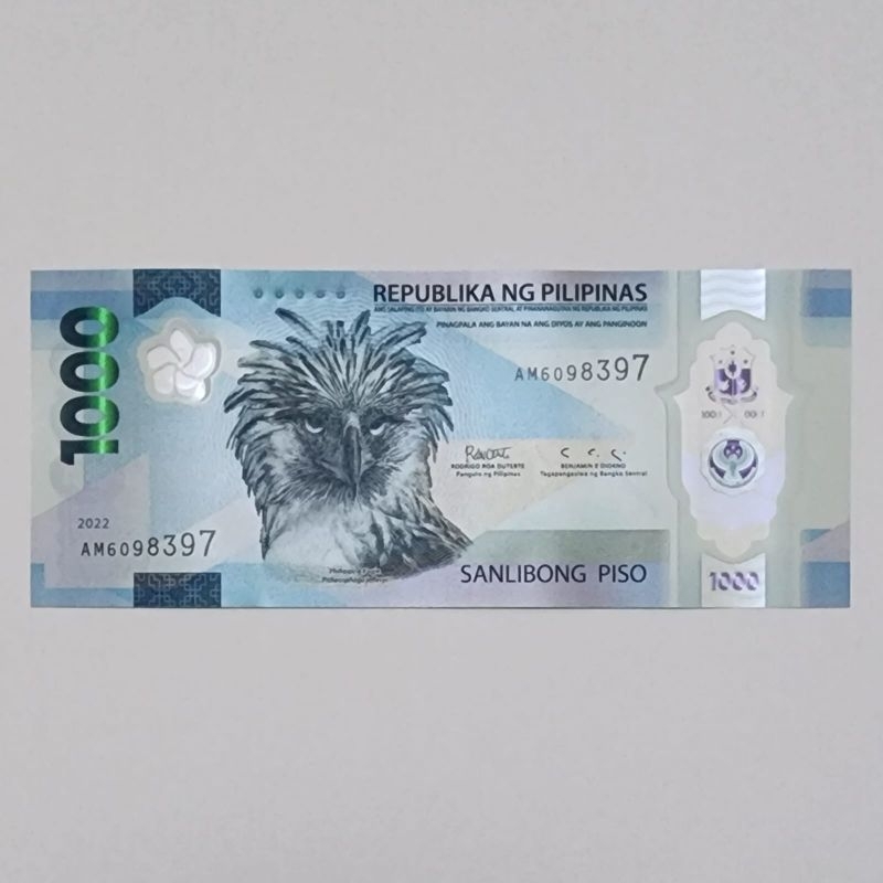 Uang Asing Pilipina Peso Pecahan 1000 Peso Polymer
