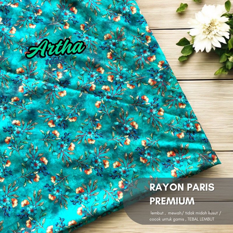 kain katun motif bunga / kain katun paris premium motif bunga
