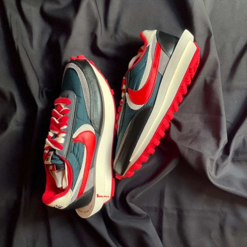 Nike LD Waffle Sacai Undercover Midnight Spruce University Red 100% Original
