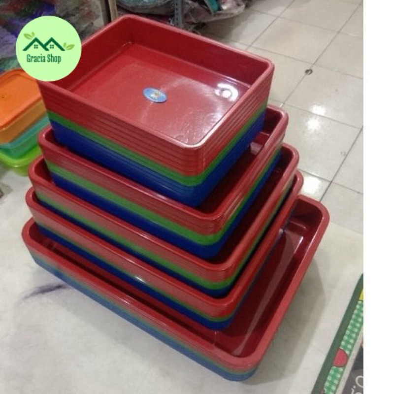 Nampan Plastik Segi / Persegi Jumbo No 5 / Baki / Loyang Plastik Serbaguna