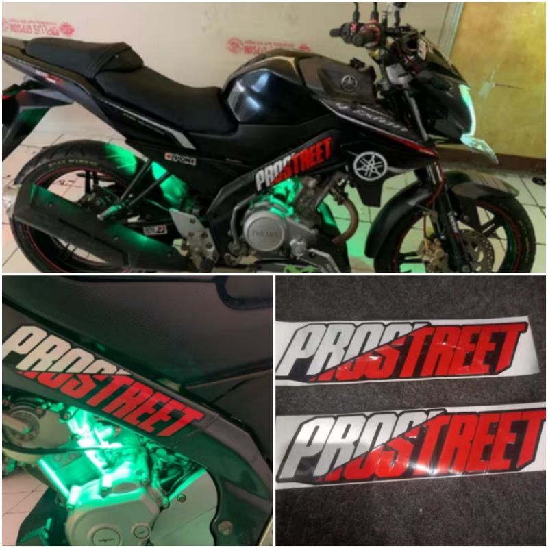 PromoSticker Cutting PROSTREET rangka body deltabox vixion 2pcs + bonus stiker keren