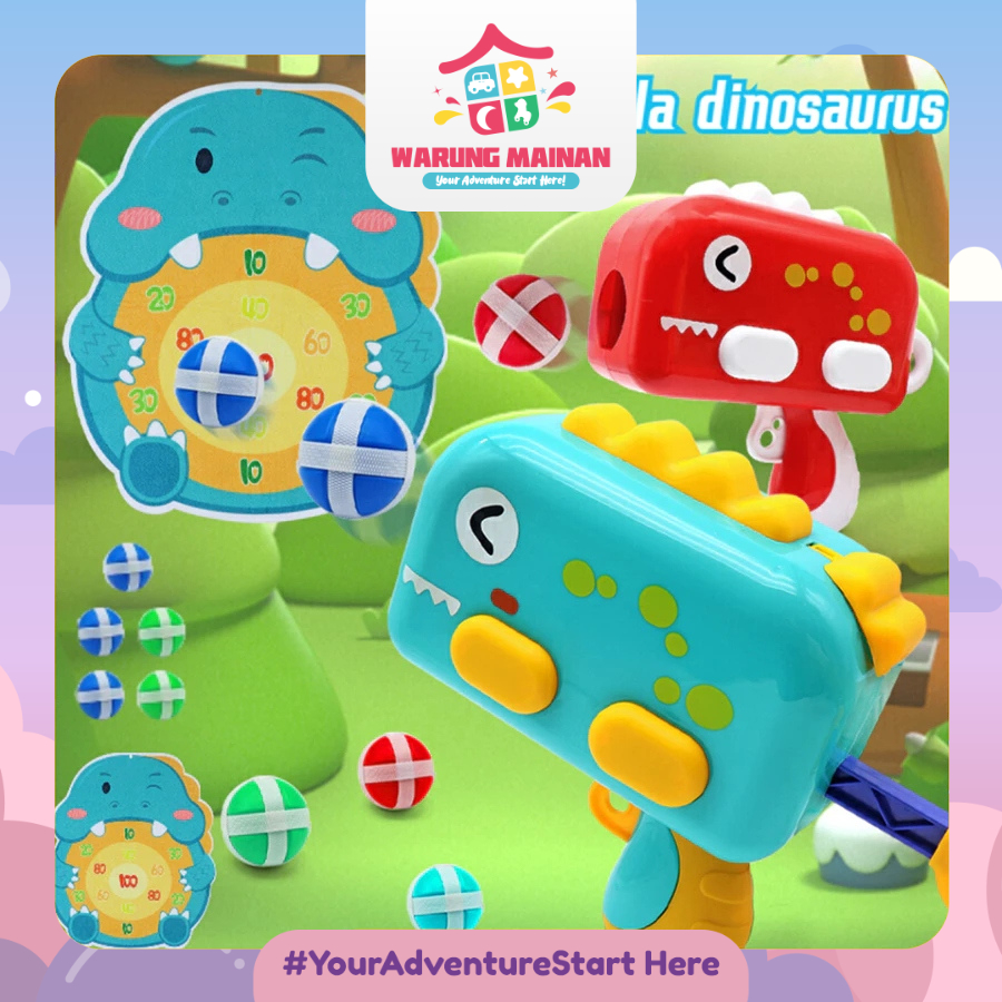 [WARUNGMAINAN] [WM170] Mainan Pistol Dinosaurus Menembak Sasaran Bola Ssenjata mainan peluru plastik