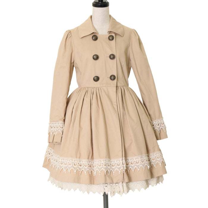 Coat Kawai Preloved Ank Rouge Katun Renda Megar Premium Warna Coksu Sale  –  324COAT