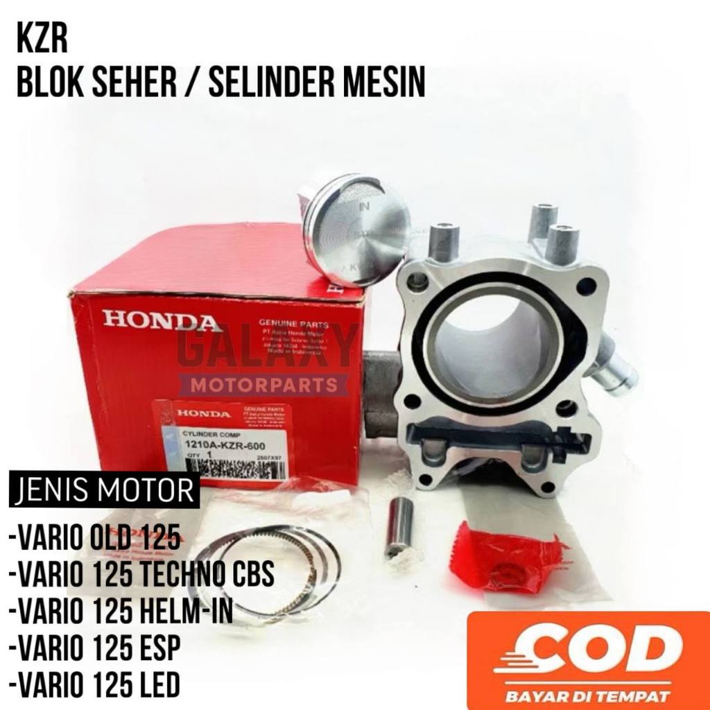 Blok Seher Block Cylinder Komplit KZR Vario 125 FI Old Vario 125 ESP LED Vario 125 New Helm In