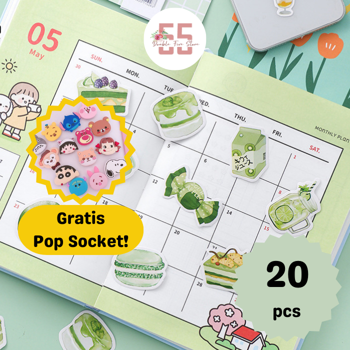 

Sticker Aesthetic Dekorasi Jurnal Scrapbook Motif Makanan Minuman Dessert - 093