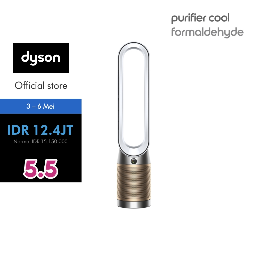 Dyson Purifier Cool ™ Formaldehyde Air Purifier TP09 (White/Gold) - Penjernih Udara