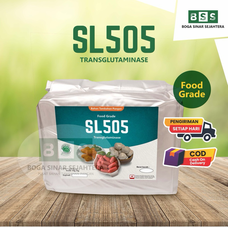 

Perenyah Bakso SL505 (1kg) - Enzim Perenyah Dimsum / untuk bakso, sosis, siomay
