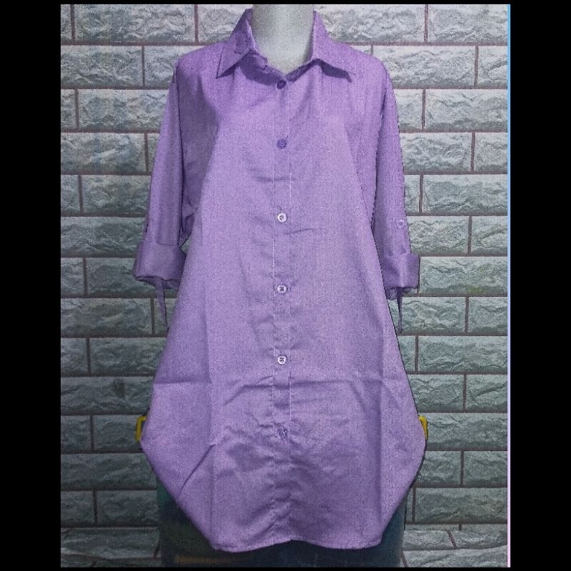 Tunik Kemeja Polos Katun / Baju Atasan Wanita / Kemeja Polos Wanita