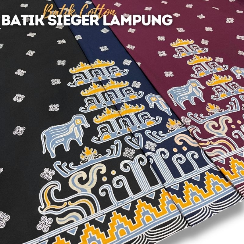 Batik Katun Sieger Lampung | Bahan Katun Premium Halus Untuk Baju Seragam Guru Sekolah Kantor Dinas