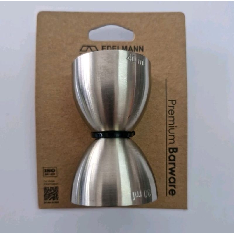 CM-34 Cocktail Measuring Cup 30/40ml, Stainless Steel Jiggers Edelmann