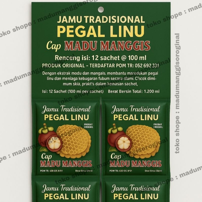 

Madu Manggis rencengan 12sachet/1lusin 100% Original