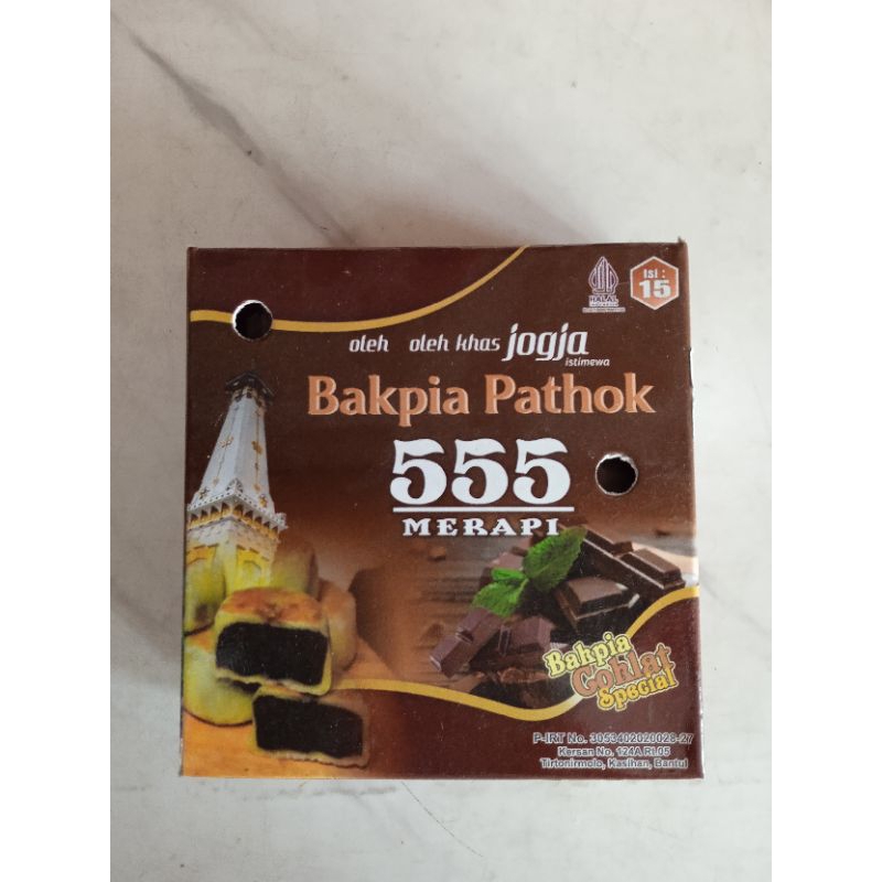 Bakpia kering pathok 555 coklat isi 15