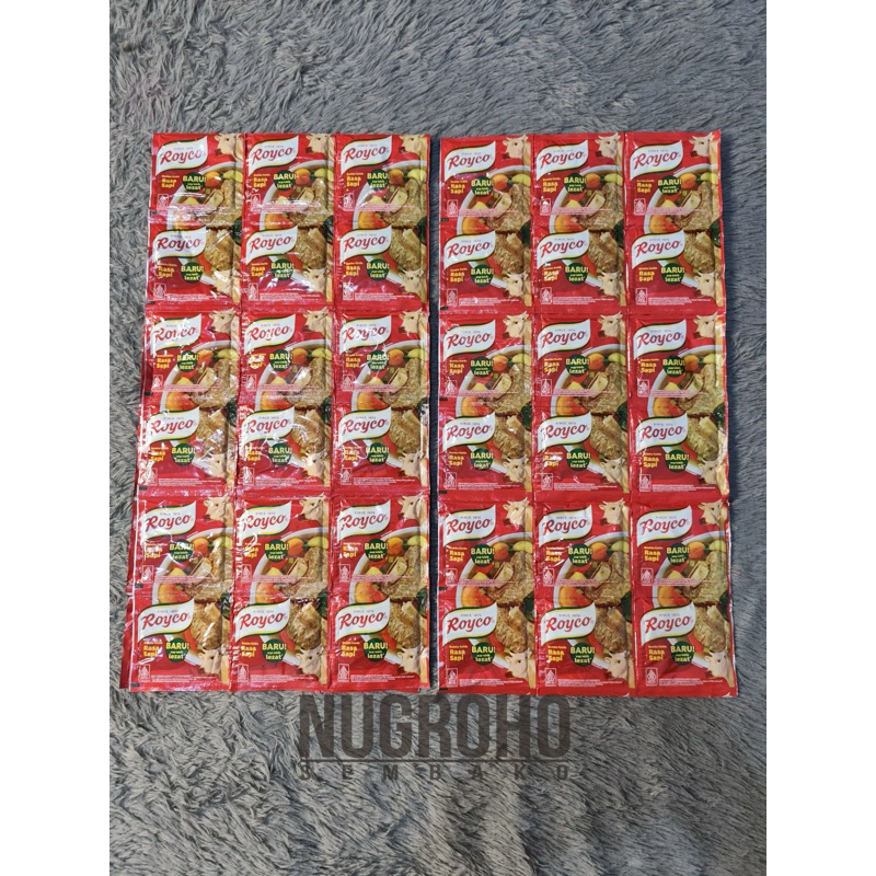 

Maknyuss1 (36 Pcs) Royco Bumbu Kaldu Penyedap Rasa Sapi Beryodium 8Gram Royco 3 Renceng Msg