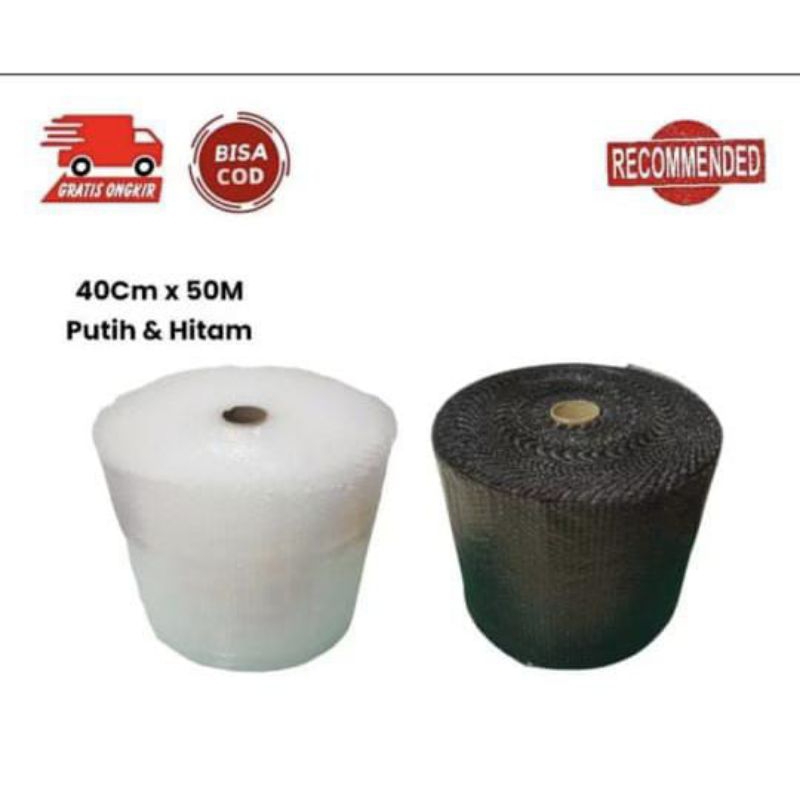 

BUBBLE WARP ROLL TEBAL 40 CM X50 CM PUTIH& HITAM