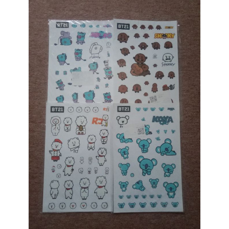 

Stiker Besar BT21 BTS Karakter Koya, RJ, Mang, Shooky Seri