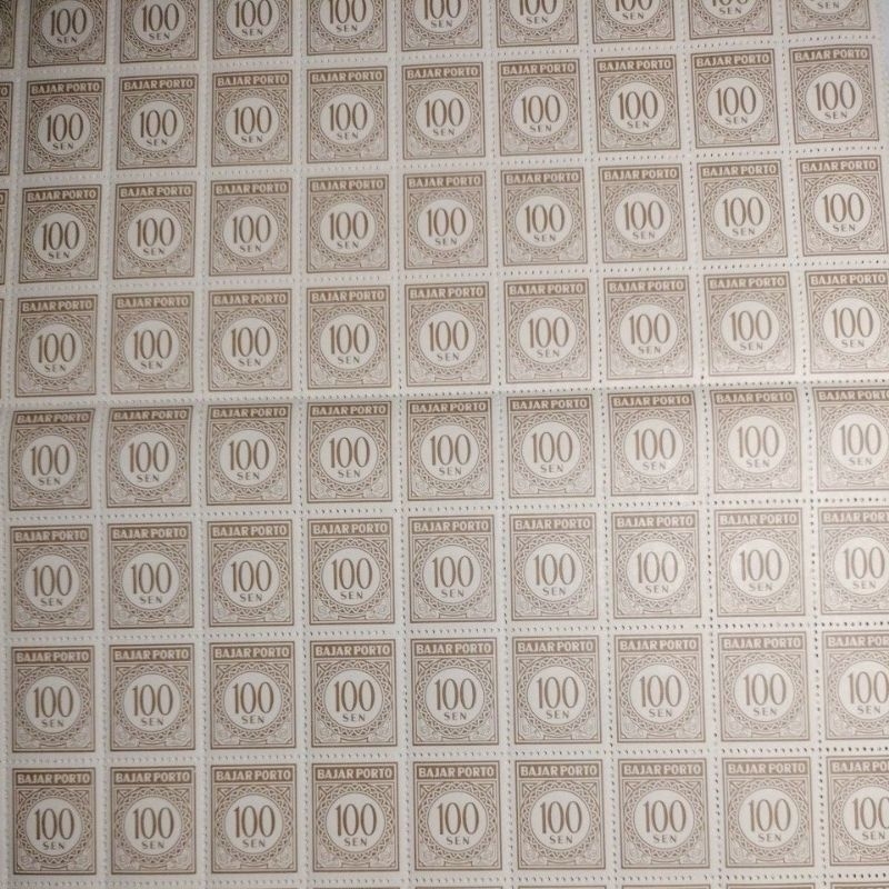 

Perangko Bajar Porto 100sen 100 Lembar