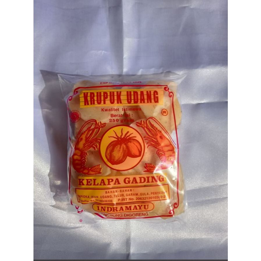 

KERUPUK UDANG KELAPA GADING KRUPUK UDANG KELAPA GADING 250 GRAM MENTAH