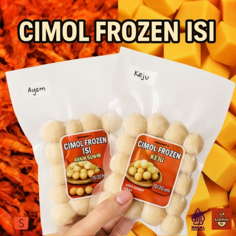 

Cimol Cimoy Frozen Varian Isi Keju/Ayam Suwir - 1 Pack Isi 20 pcs (Original Tanpa Isi 30 Pcs)