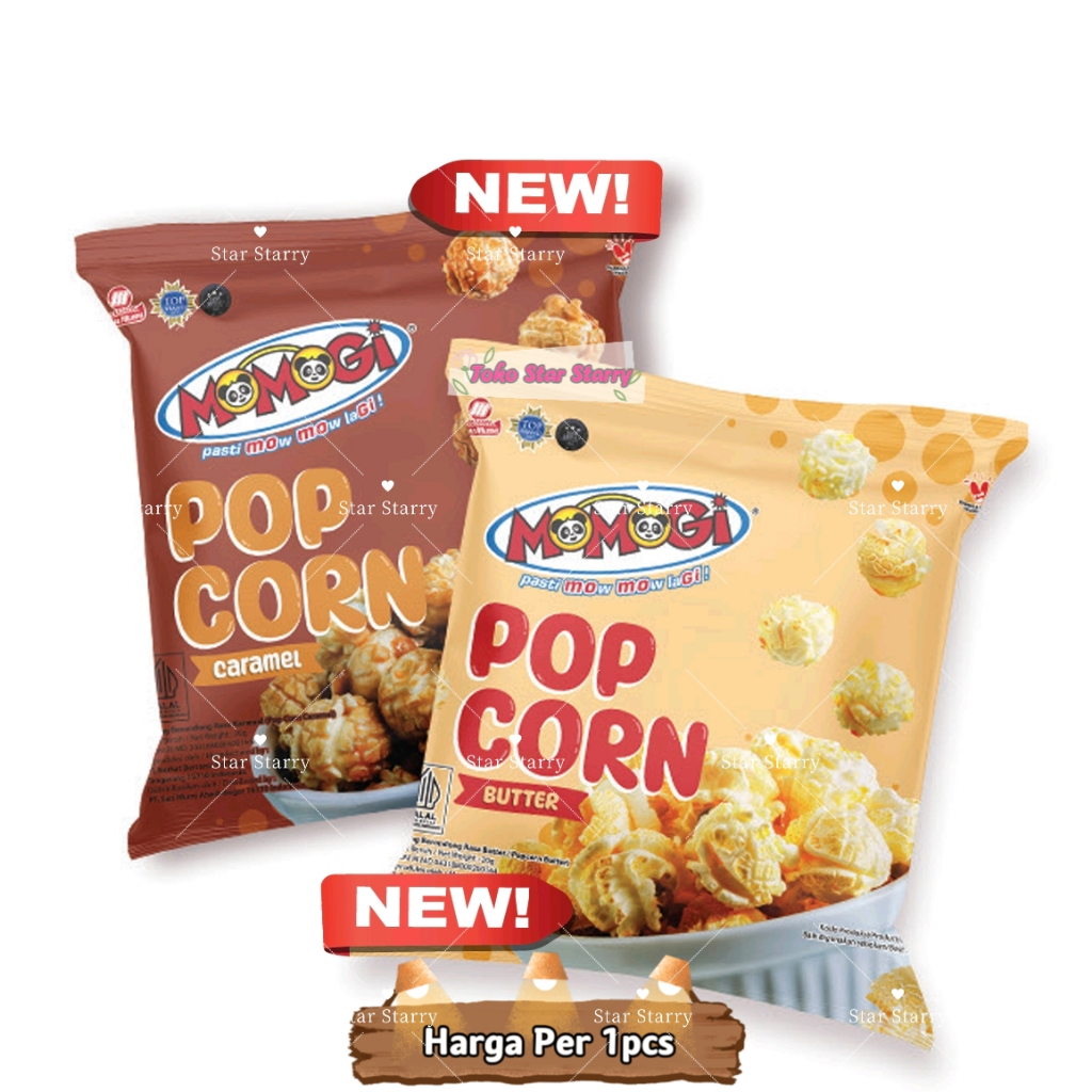 

[Per Pcs] MOMOGI POPCORN CARAMEL 20gr Popcorn Momogi Snack Viral Halal MUI