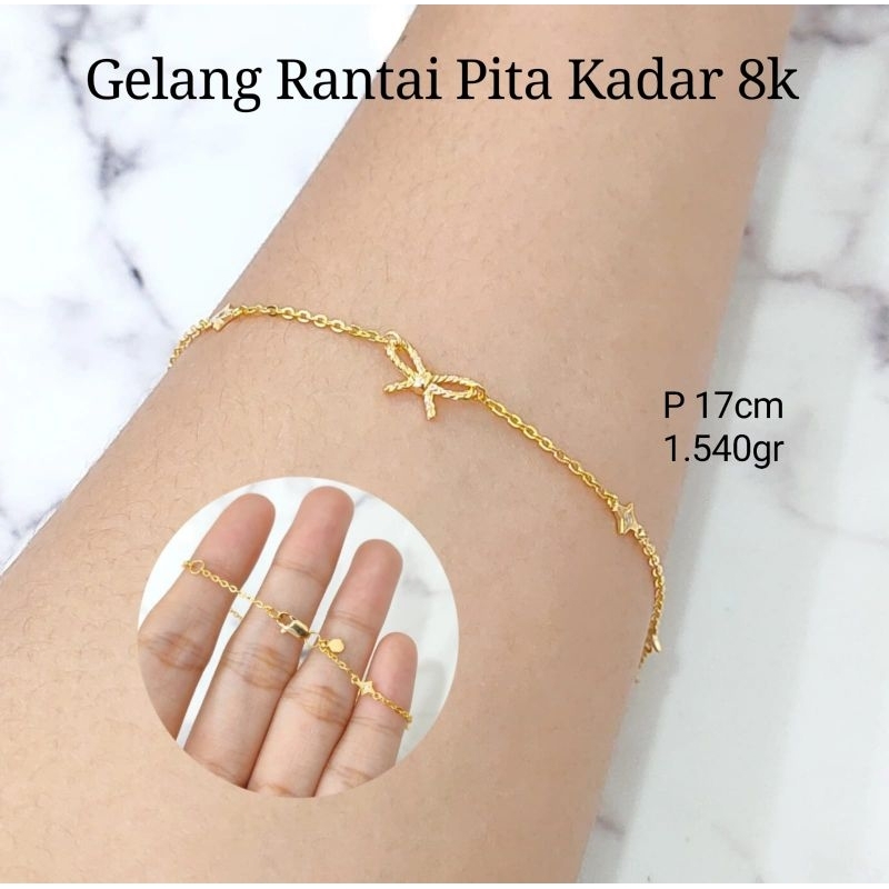 GELANG RANTAI PITA KADAR 8K