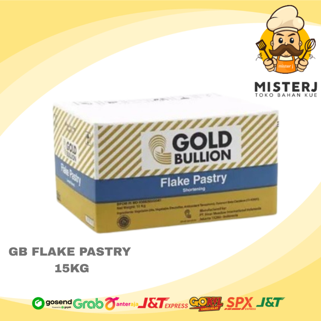 

GB Flake Pastry | Gold Bullion Flake Pastry | 15kg | 1 karton | Korsvet Super | Puff Shortening