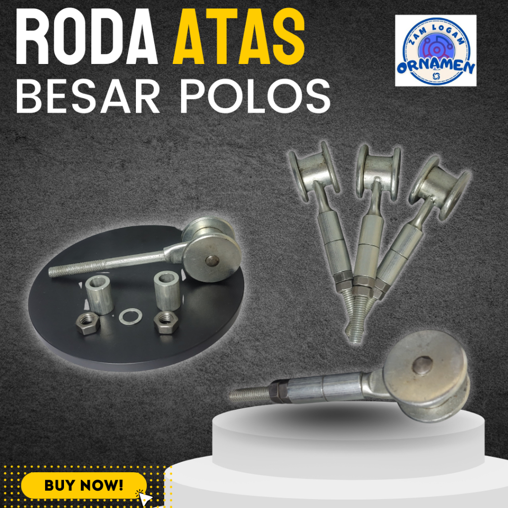 Roda pintu atas Henderson / Roda Atas Pintu Garasi/ Roda gantung henderson single whell Ukuran Besar