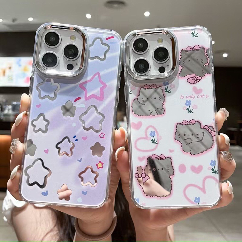 case kawaii spiegel Miror Slikon for iPhone 7 7+ X XS XR 11 12 13 14 15 pro and Promax