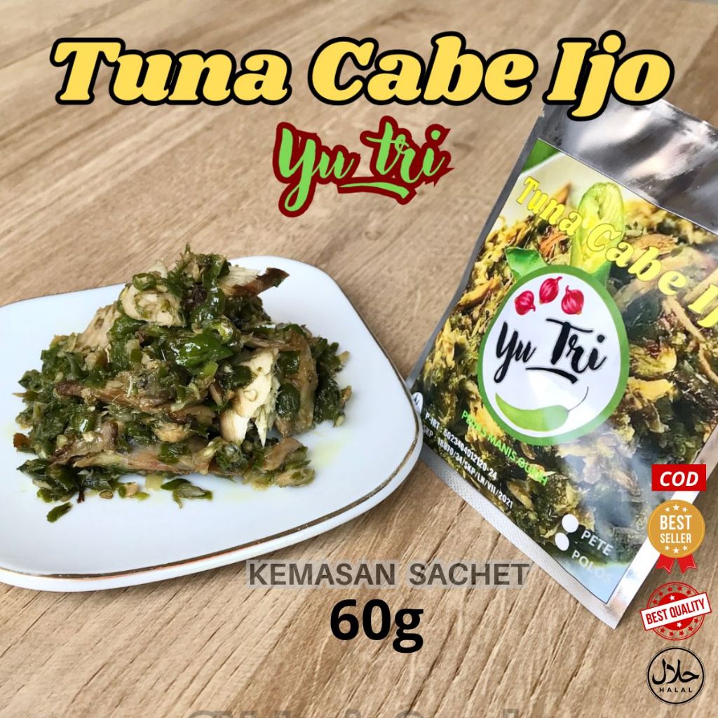 

Sambel Tuna Balado Cabe Hijau Pete Kemasan Sachet 60 Gram Lauk Instan Fresh Lombok Ijo Merah Halal