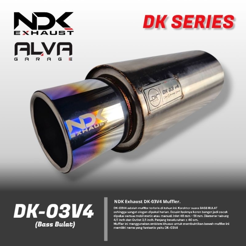NDK Exhaust Knalpot Racing Mobil Ayla 1000cc DK-03V4 Knalpot Mobil Ayla Racing merk NDK Exhaust