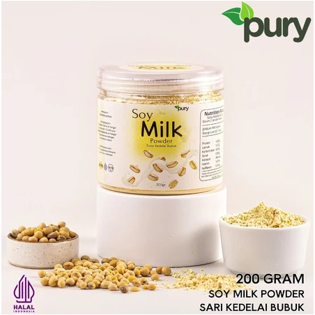 

PURY - Soya Soy Bean Milk Powder / Susu Kacang Kedelai Bubuk Murni
