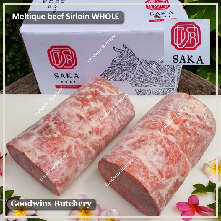 

Beef MELTIQUE SIRLOIN whole cuts Australia SAKA frozen daging sapi meltik has luar Striploin New York Strip for Teriyaki Shabu2 Sukiyaki Saikoro Roast Schnitzel