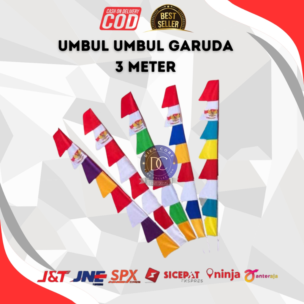 BENDERA UMBUL UMBUL GARUDA PREMIUM (3 Meter)