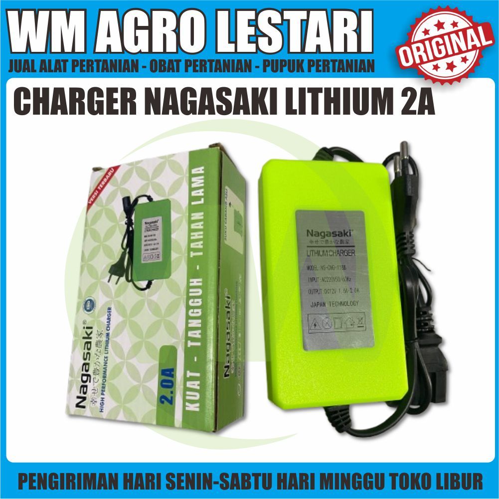 CHARGER AKI NAGASAKI ORIGINAL LITHIUM TANGKI SPRAYER ELEKTRIK CAS TANGKI SEMPROTAN Electric BATERAI