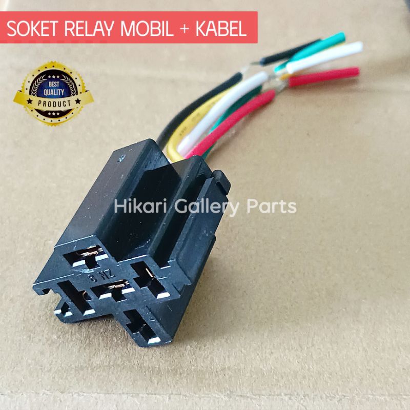 Soket Relay Mobil + Kabel / Soket Riley Mobil Soket Relay Mobil + Kabel / Soket Riley Mobil