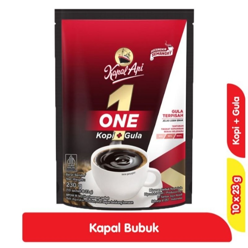 

kapal api one kopi + gula bubuk 10 x 23g