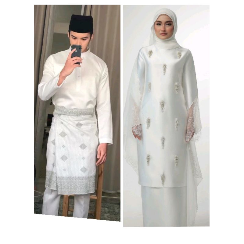 sepasang baju kurung sepasang baju Melayu baju akad Malaysia baju akad Melayu baju kurung Melayu baj