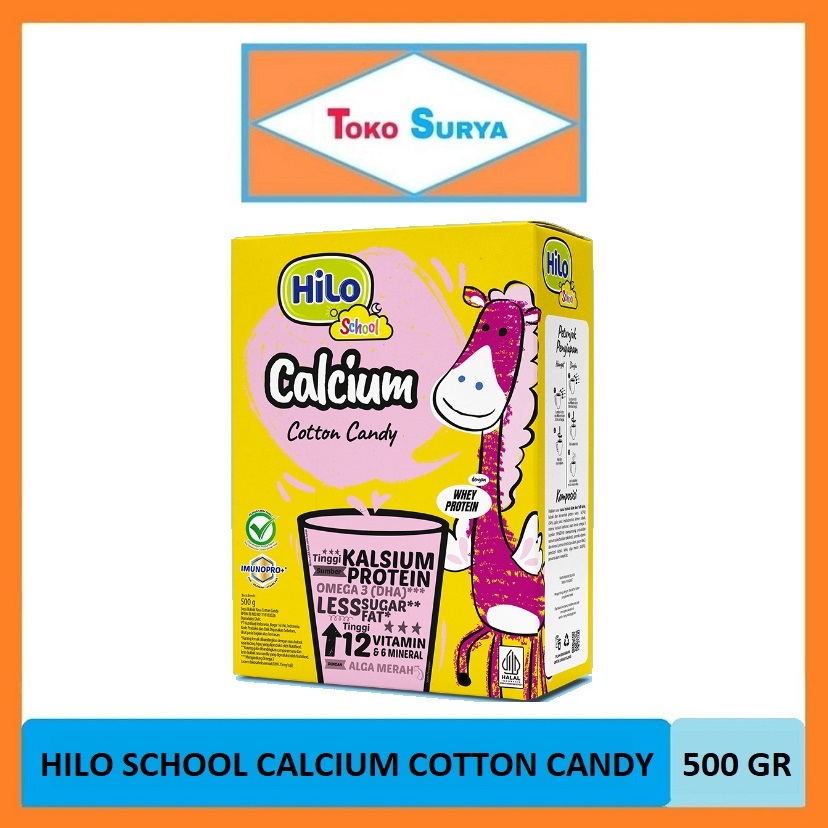 

Hilo School Calcium Cotton Candy Susu Bubuk Kalsium & Protein Rasa Cotton Candy 500 Gr