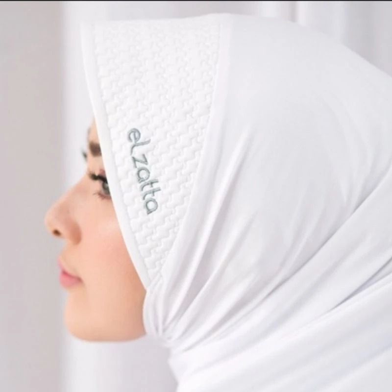 Elzatta Bergo Zaria M Almeira /Hijab Instan Putih