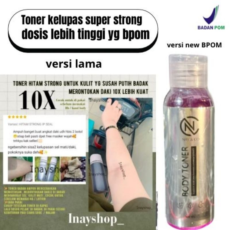 TONER BADAN PENGELUPASAN  | TONER WHITENING 10X MENGANGKAT SEL KULIT MATI